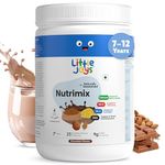 Little Joys Chocolate Nutrimix 7+ (350g) | 7-12 Years | Naturally Sweetened with Dates & Jaggery | With 23 Essential Vitamins & Minerals | 9g Protein per Serving | Supports Healthy Growth & Boosts Immunity | With Ragi, Bajra, Almonds & Oats | Chocolate Flavour Nutrition Drink Powder