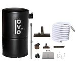 OVO Compact and Powerful Central Vacuum System, 550AW, Use with Disposable Bags ONLY, 18L or 4.75Gal + 30 ft Garage Accessory Kit Included