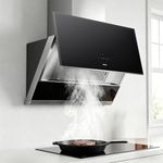ROBAM 36 Inch Range Hood, 1300 CFM Brushless Motor, Smart Touch & Gesture Control, Dishwasher-Safe Filter, LED Lights, Stainless Steel, EasyClean Glass, Ducted Wall Mount/Under Cabinet A679S