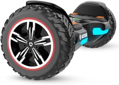 Gotrax COSMOS Hoverboard with 8.5" All Terrain Offroad Tires, Music Speakers & Front LED Lights, Dual Brushless Motor up to 7.5MPH, 144Wh big battery up to 7.5 Miles, UL2272 Certified Self Balancing Scooter for 44-265lbs Kid Adult(Black)