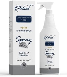 Reboot Wound Spray For Dogs & Cats, Relieves Itchy Skin Infections, Hot Spots, Rashes, Allergies And Acne, With Soothing Colloidal Silver, Multipurpose Use Heavy Duty Nozzle (33.8oz)