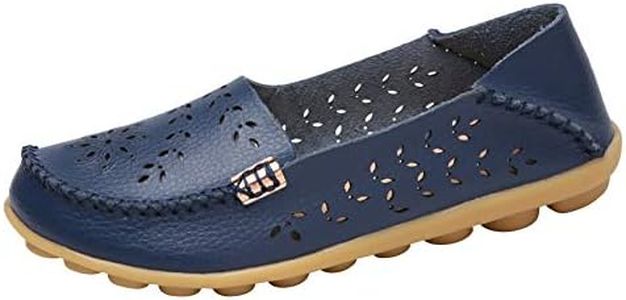 Alicegana Loafers for Women Shoes Casual: Slip on Flat Shoes Ladies Comfortable Dressy Moccasins Driving Penny Loafers, 100 Darkblue, 7.5 US