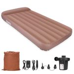 Bestrip Air Mattress Twin Size Durable Inflatable Bed with Electric Air Pump Single Camping Blow Up Mattress Camping Accessories