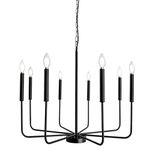 MRHYSWD Matte Black Chandelier 8 Light Modern Farmhouse Chandelier Industrial Pendant Light Fixtures Ceiling Hanging Candle Chandeliers for Dining Room Chandelier Over Table Kitchen Living Room Foyer