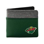 Little Earth 500908-WILD-GREN: Minnesota Wild Pebble Bifold Wallet