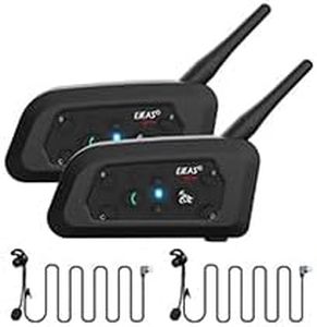 EJEAS V6 Pro+ Motorcycle Helmet Bluetooth 5.1 Intercom Headset, V6 Pro Upgraded Version, Equipped with Type-C Interface(2 Pack)