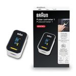 Braun Pulse Oximeter 1 - Accurate Blood Oxygen Finger Monitor - Clinically Validated - Easy-to-use at Home - For COPD, Pneumonia, Sleep Apnea Sufferers - Great for Athletes- YK-81CEU