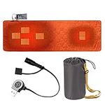 Camping Heated Sleeping Bag Pad Battery Operated Heating Pad Rechargeable USB Powered Heater for Outdoor Tent,Orange