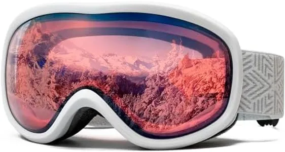 AVV OTG Ski Goggles for Men Women With Anti-Fog Dual Layer lens, UV400 Snow Goggle for Snowboarding Snowmobiling Skating