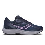 Saucony Women's Cohesion 17 Running Shoe, Navy/Heather, 9 W US