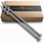 GROUNDGRABBA Screw in Tent Stake | Premium Drill Driven Ground Anchor Earth Screws| GroundGrabba Pro Series (24", 2 Pack)