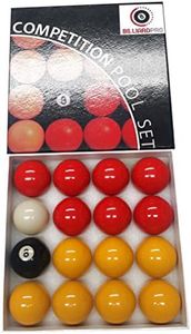 Biliardo PRO Unisex 5,1 cm League Pool Balls (Rosso e Giallo, Rosso/Giallo