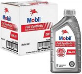 Mobil Full Synthetic High Mileage Motor Oil 0W-20, 1 Quart (6-pack)