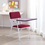Spacecrafts® Folding Cushion Study Chair | Space Saving | Desk Chair | Powder Coated with Cushion | Chair with Writing Pad