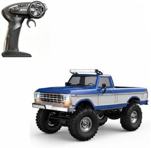 Mechryptic RC Pickup Truck, 1/16 Scale 2.4G Full-Proportional 4WD Off-Road RC Crawler with Led Lights, High Speed 10KM/H RTR Hobby RC Climbing Car for Adults (RTR/HB-R1610)