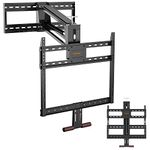 X-FIXTURE Fireplace Pull-Down TV Mount, Height Adjustable for 43" - 80" TVs, Max VESA 600x400mm, Up to 80lbs, Above Fireplace