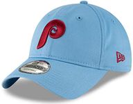 New Era MLB Khaki Core Classic 9TWENTY Adjustable Hat Cap One Size Fits All, Philadelphia Phillies Cooperstown, One Size