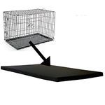 Dog Cage Cage Crate Mat Bed Water Resistant Zip Fasetning covers 90cmx60cmx5cm Black-Large -Cage Not Included