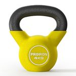 PROIRON kettlebell 4kg, Neoprene Coated Cast Iron 4kg Kettle bells, kettle weights for Fitness, Exercise, Workout, Home Gym, Strength Training, Bodybuilding Weight Lifting