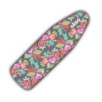 Oliso Ironing Board Cover, Durable 100% Cotton Lined with Professional Grade Felt pad - Fits Standard 54” x 15" Boards, a Wide Elastic Edge, Two Adjustable Straps for a Secure, Smooth fit (Floral)