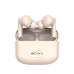GIZMORE AEROPOD 858 ANC + ENC in Ear TWS with 4 Mic, 50 Hours Playtime |Game Mode | BT v5.3 | Crystal Clear Calling | 36Db Quite Sound | Voice Assistant & Type-C Fast Charging Earbuds (Biege)