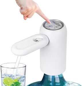 Konquer TimeS KTS Automatic Wireless Water Can Dispenser Pump 3rd Gen Dual Pump with 2.2L/Min Fast Flow, Foldable Spout & LED Lights - Mystical Blue Illumination (3rd Gen Dual Motor)