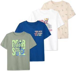 Garanimals Baby Boy Dino T-Shirt, Size 3-6 Months, 4-Pack