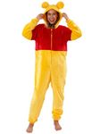 Disney Winnie The Pooh Onesie for Women | Winnie The Pooh Costumes | Womens Fleece Pyjamas | Official Winnie The Pooh Merchandise | Yellow | Small