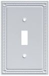 Franklin Brass W35058-PW-C Classic Beaded Single Switch Wall Plate/Switch Plate/Cover, White