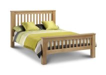 Julian Bowen Amsterdam High Foot End Bed, Oak, Double