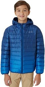 Eddie Bauer Boys' Jacket - CirrusLite Weather Resistant Down Coat for Boys - Insulated Quilted Bubble Puffer (3-20), Cobalt, 14-16