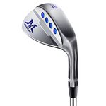 MAZEL Individual Right Handed Golf Sand Wedge 48,50,52,54,56,58,60 Degrees CNC Milled Face & Wider Sole, Get More Spin and Easier Stroke (Silver Single Wedge, 54 Degrees)