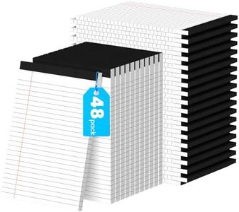 48 Pack Notepads 5x8, Small Legal Pads Narrow College Ruled, 30 Sheets/Pack, Perforated Notebook - White Note Pads for School, Memo, Note Taking, Teacher & Office Supplies, Writing Pads of Paper