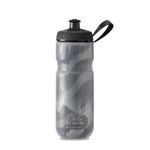 Polar Bottle Sport Insulated Water Bottle - BPA-Free, Sport & Bike Squeeze Bottle with Handle (Contender - White & Silver, 20 oz)