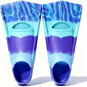 DASIAUTOEM Kids Swim Fins, Short Kids Fins Youth Swimming Flippers for Lap Swimming Training for Children Girls Boys Beginners