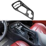 Voodonala for Challenger Gear Shift Shifter Panel Shift Lever Panel Transmission Gear Selector Gearstick Panel Cover Trim Fit for 2015-2024+ Dodge Challenger Interior Accessories Carbon Fiber