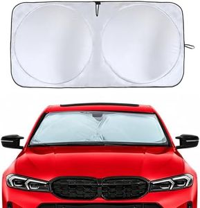 Econour Car Windshield Sun Shade, Automotive Window Sunshade, Universal Fit for Cars SUVs and Trucks, Blocks 99% Heat and UV Rays, Keeps Car Interior Cool, Sun Visor Summer Car Accessory