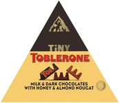 Toblerone Tiny Swiss Chocolate Gift Set, Dark Chocolate, Milk Chocolate Candy Bars with Honey & Almond Nougat, Valentines Day Chocolate Candy, 7.05 oz (25 Pieces)