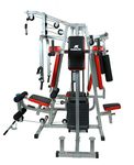 Kamachi HG-44 4 Station Home Gym, Aluminum, Silver