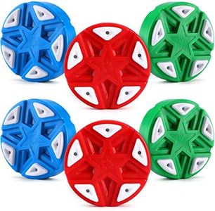 TOBWOLF 6 Pack Inline Roller Hockey Pucks for Indoor Outdoor Hockey, Street Hockey Pucks Driveway Hockey Puck Multifunctional Hockey Balls Off-ice Training Pucks for Controlled Passing & Shooting