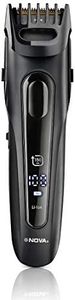 Nova NHT 1098 USB Titanium Coated: 150 Minutes Runtime Beard Trimmer for Men (Black)