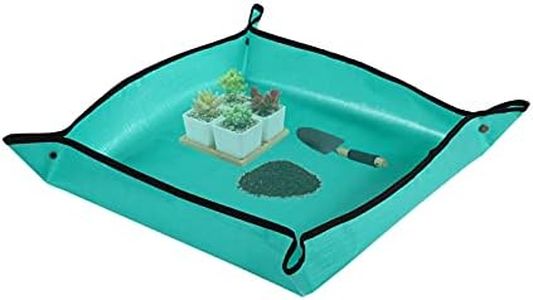 Owl Focus PE Plant Repotting Mat Waterproof, Indoor Succulent Potting, Portable Gardening Transplanting Mat,26.8x26.8 Inch