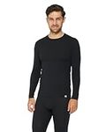 DANISH ENDURANCE Merino Thermal Underwear Mens, Long Sleeve Mens Thermals, Thermal Top for Men, Long Sleeve, Merino Wool Base Layer Men M Black