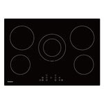 Gudsunal 30 Inch Electric Cooktop 5 Burners,3000 Watt Dual-Ring Burner for Quick Boil,Shatterproof Glass, Keep Warm Setting, 9 Heating Level,9000W, Drop-in Electric Stove Top