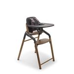 Bugaboo Giraffe Wooden Baby High Chair, Adjustable in 1 Second, Easy to Clean, Safe and Ergonomic Highchair, Suitable from Birth in Combination with Newborn Set (Sold Separately), Warm Wood/Gray