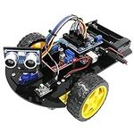 AZDelivery Smart Tracking Robot 2WD Kit DIY Learning Smart Robot Car Kit 2wd Ultrasonic Sensor Module Infrared Remote Control Starter Kit, including E-Book!
