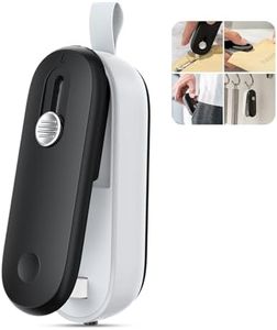ODSD 2 in 1 Mini Bag Sealer - Heat Seal and Cutter with Lanyard, Portable Handheld Chip Bag Sealer for Snacks, Candies, Food Storage (Batteries Included)