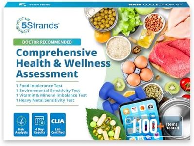 5Strands Food & Environmental Intolerances, Deficiency Test, 998 Items Tested, Includes 4 Tests for Adults & Kids - Food, Environment, Nutrition & Metals Imbalance Test, Results in 5 Days