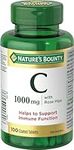 Nature's Bounty Vitamin C Supplement with Rose Hips, Helps Maintain Good Health, 1000mg, 100 Tablets