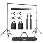 Emart Photo Backdrop Stand Kit, 7x10 ft Adjustable Photography Background Stand for Green Screen, Back Drop Sheet Support System with Carry Bag for Photoshoot Video Studio, Wedding, Birthday and Party